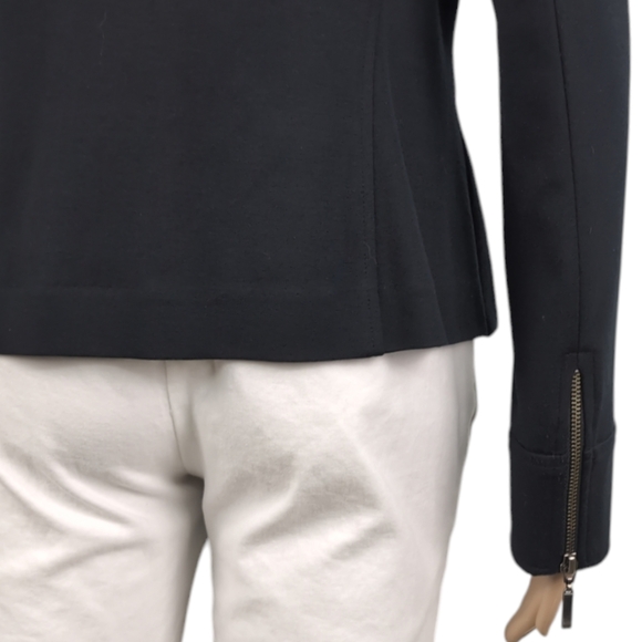 Bianca Nygard Zip Blazer size 6 zippered pockets & cuffs shoulder pads - Picture 6 of 8